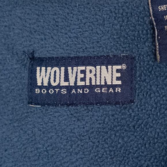 Wolverine Fleece Lined Denim / Chambray Workwear Shirt Shacket Men's 2XL Blue - Picture 6 of 7